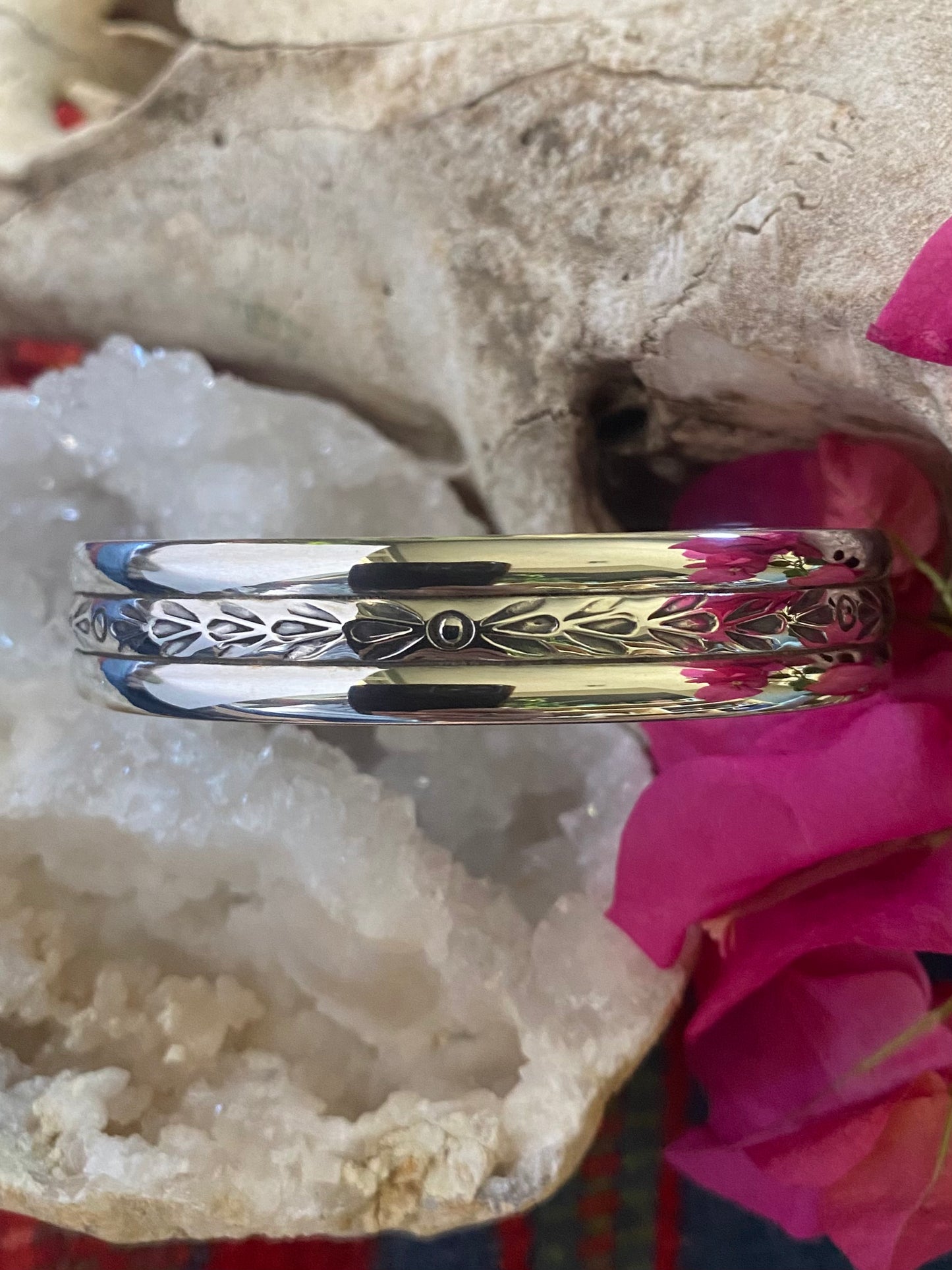 Floral Stamped Cuff