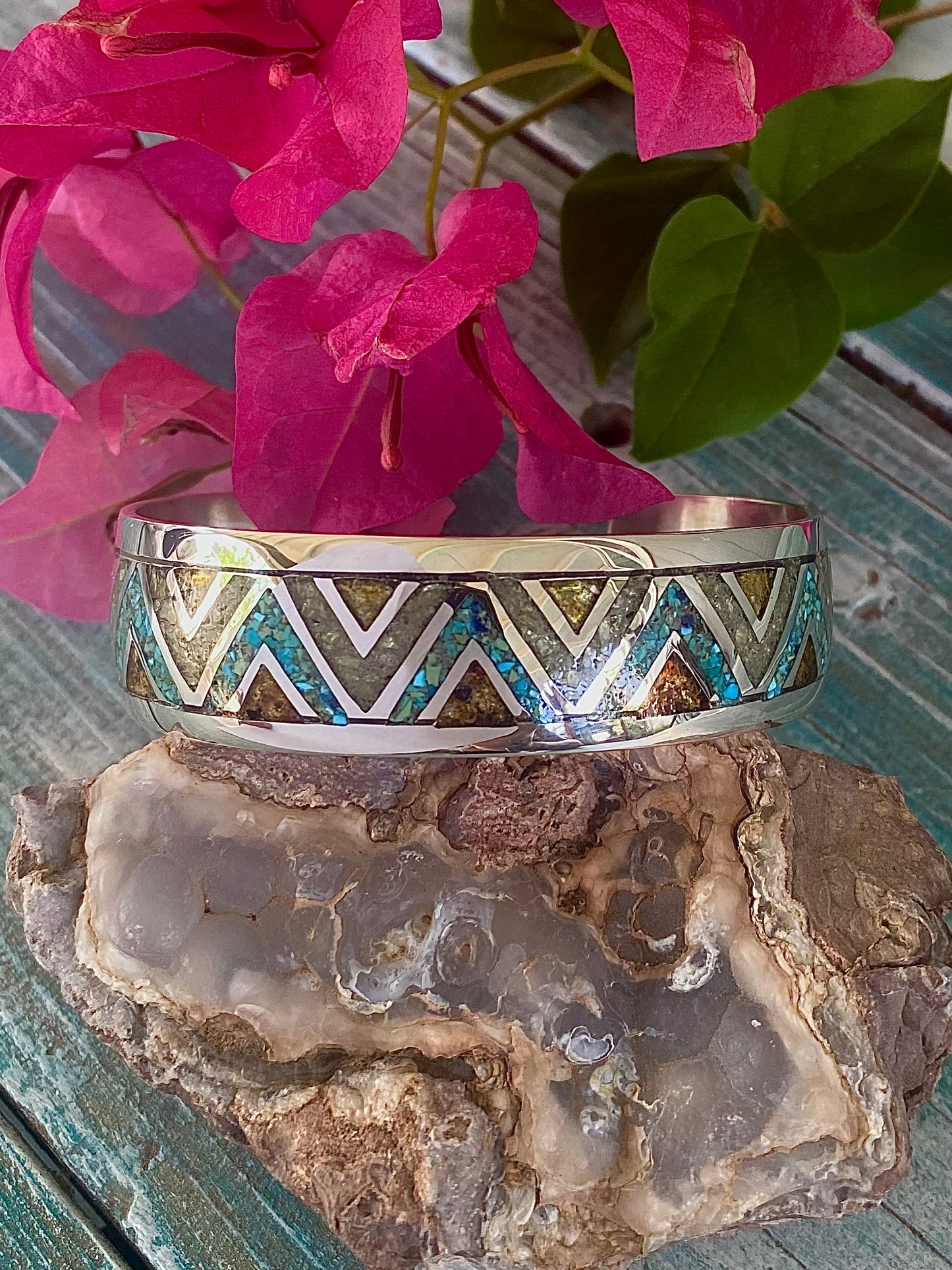Geometric Inlay Cuff