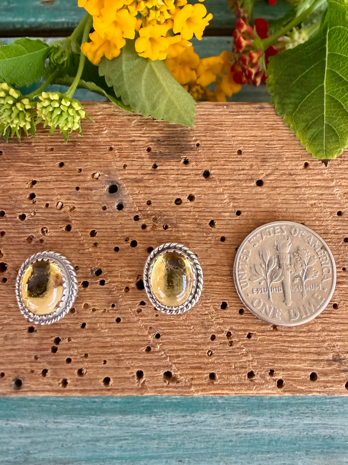 Gemstone Stud Earrings
