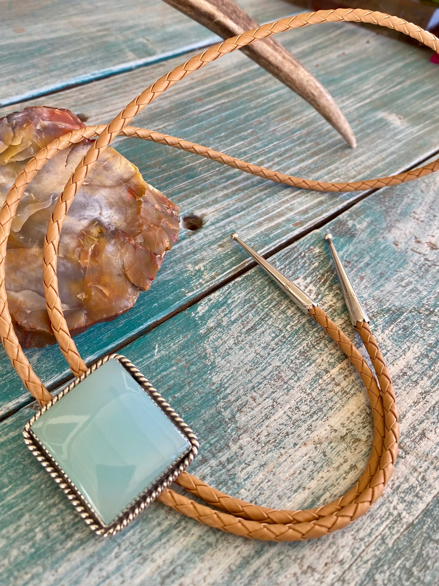 Women’s Chalcedony Bolo Necklace