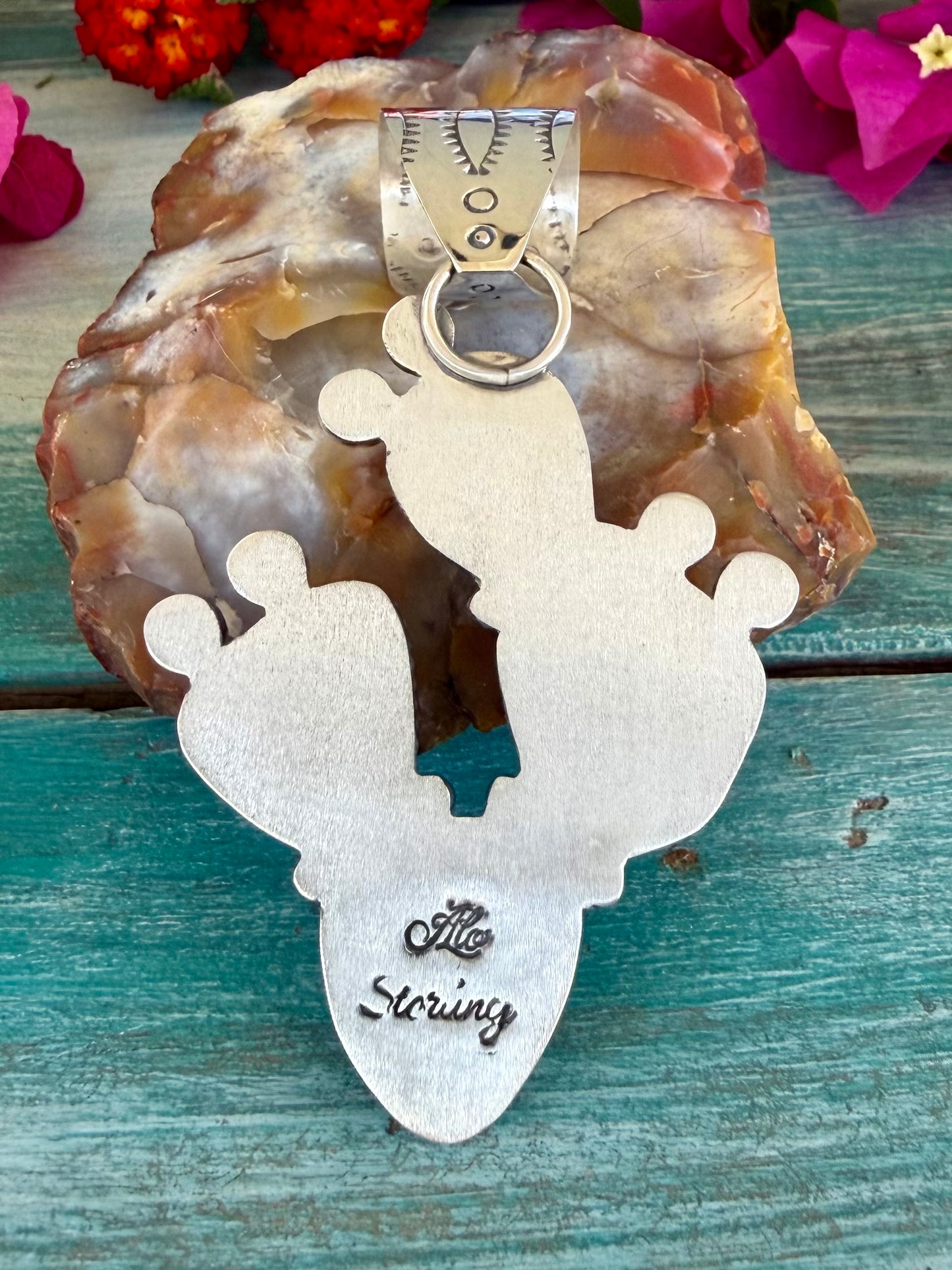 Turquoise Cactus Pendant
