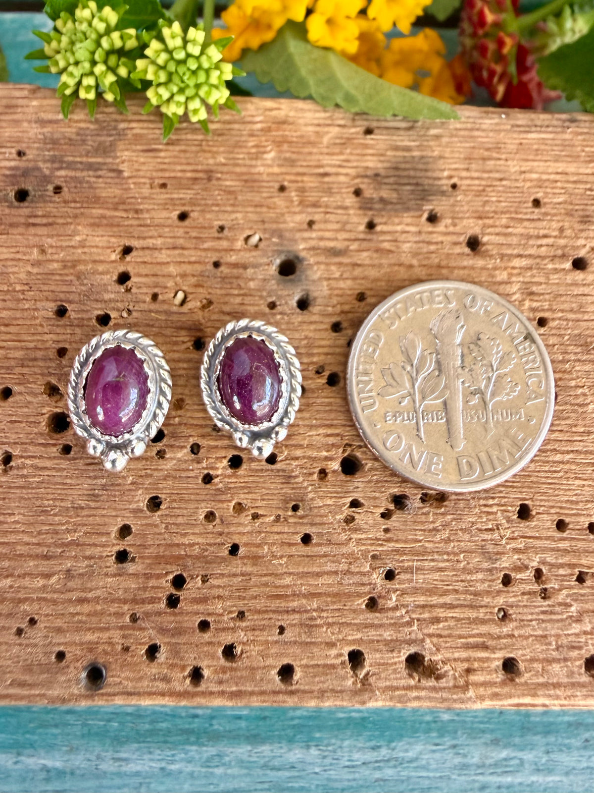 Gemstone Stud Earrings