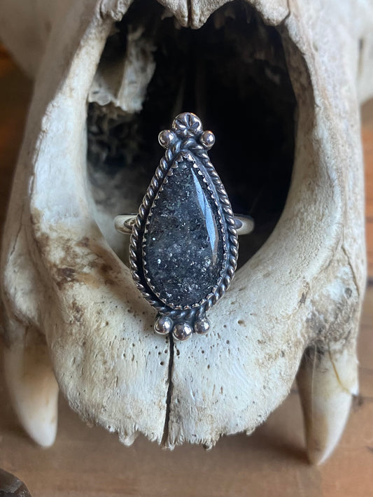 Black Sunstone Ring