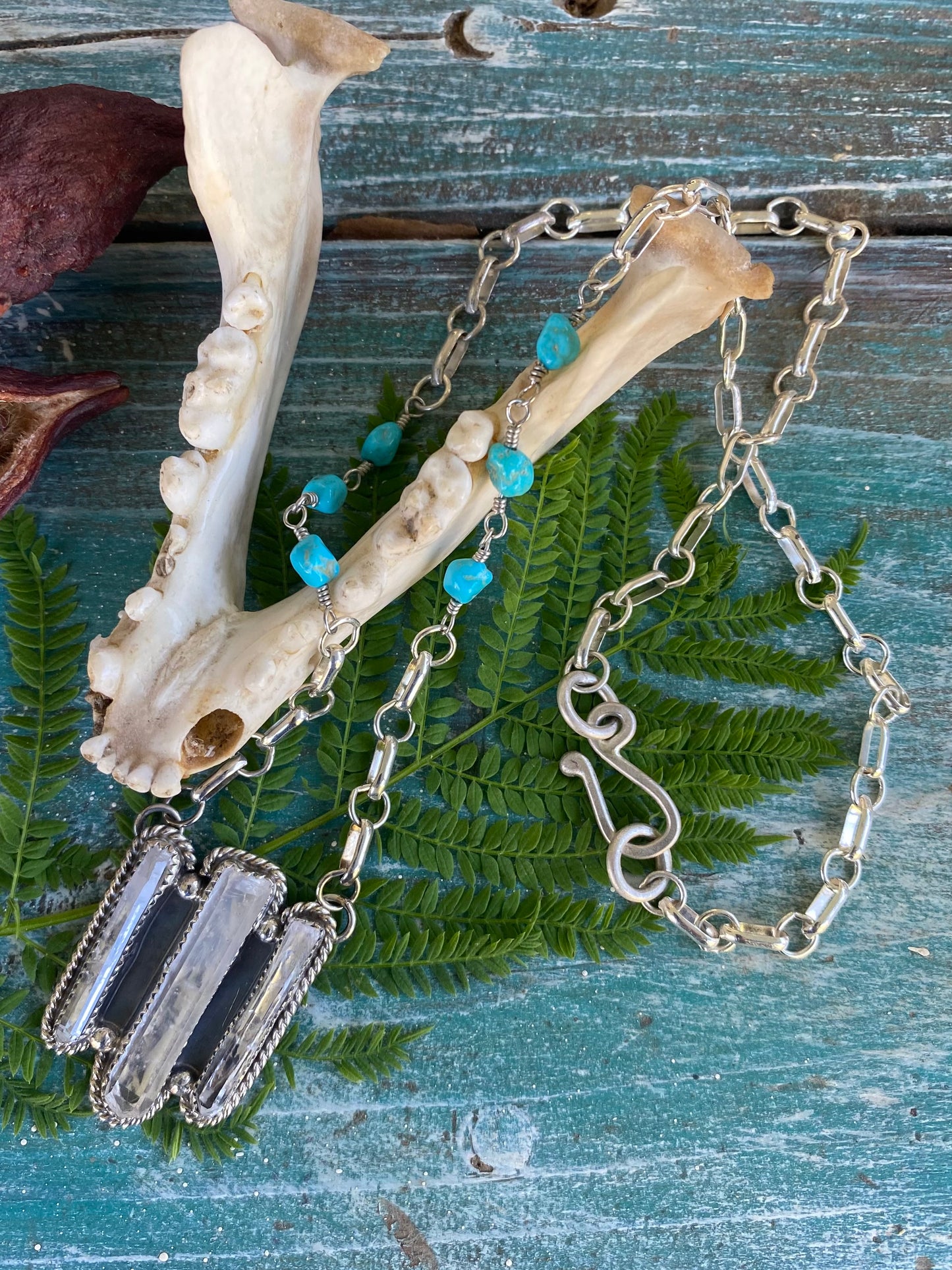 Quartz and Turquoise Necklace