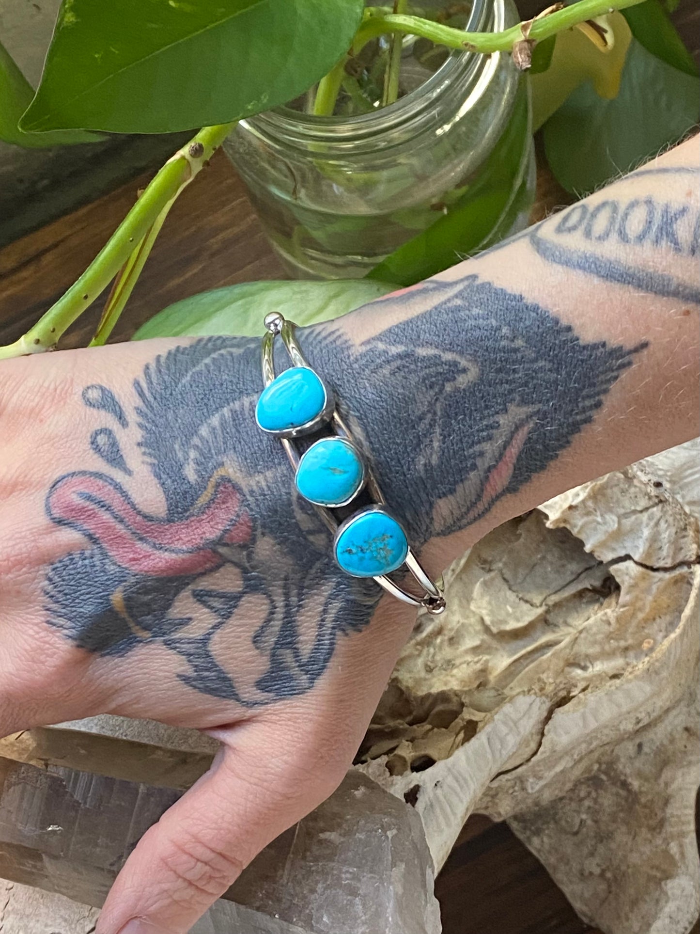 Triple Turquoise Cuff