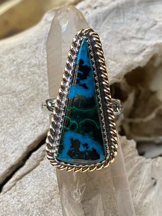 Two Tone Chrysocolla Ring