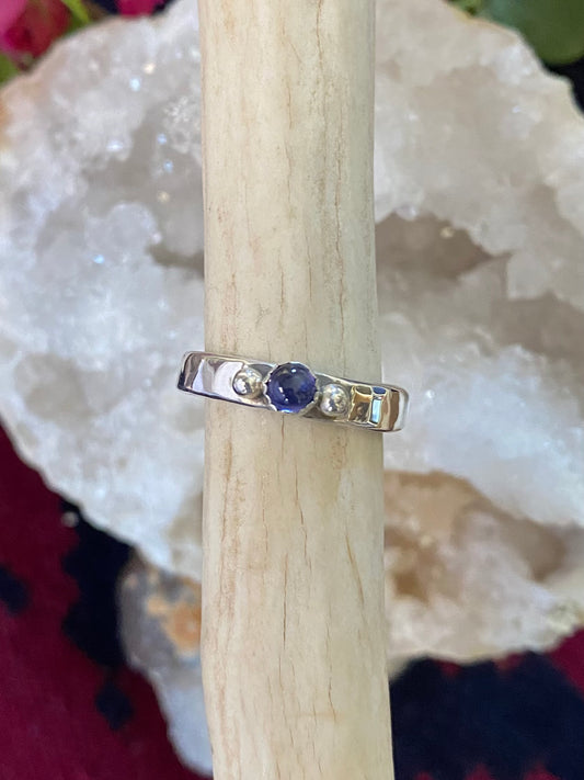 Iolite and Silver Ring