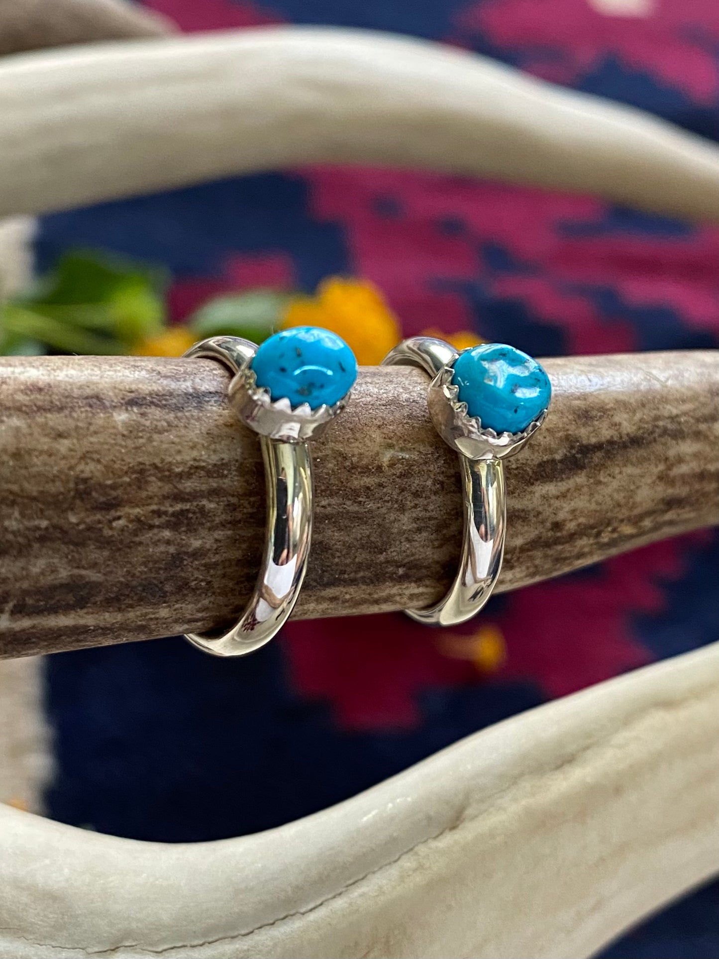 Tiny Silver and Turquoise Ring