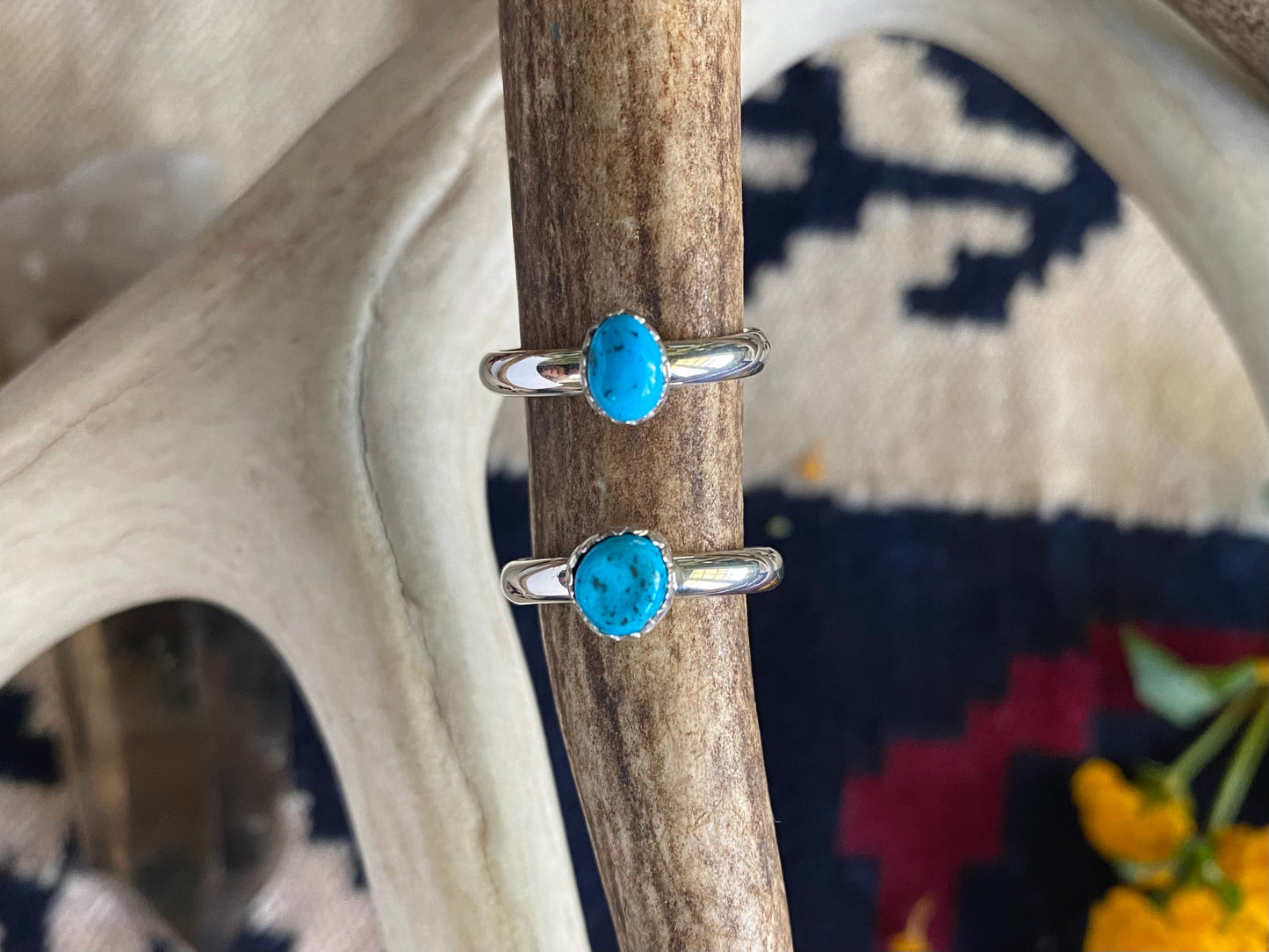 Tiny Silver and Turquoise Ring