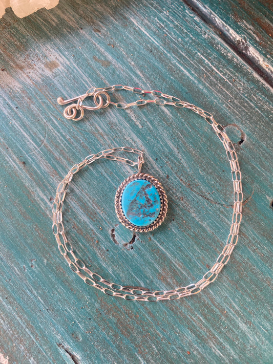 Silver and Turquoise Necklace