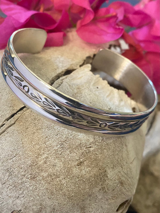 Floral Stamped Cuff