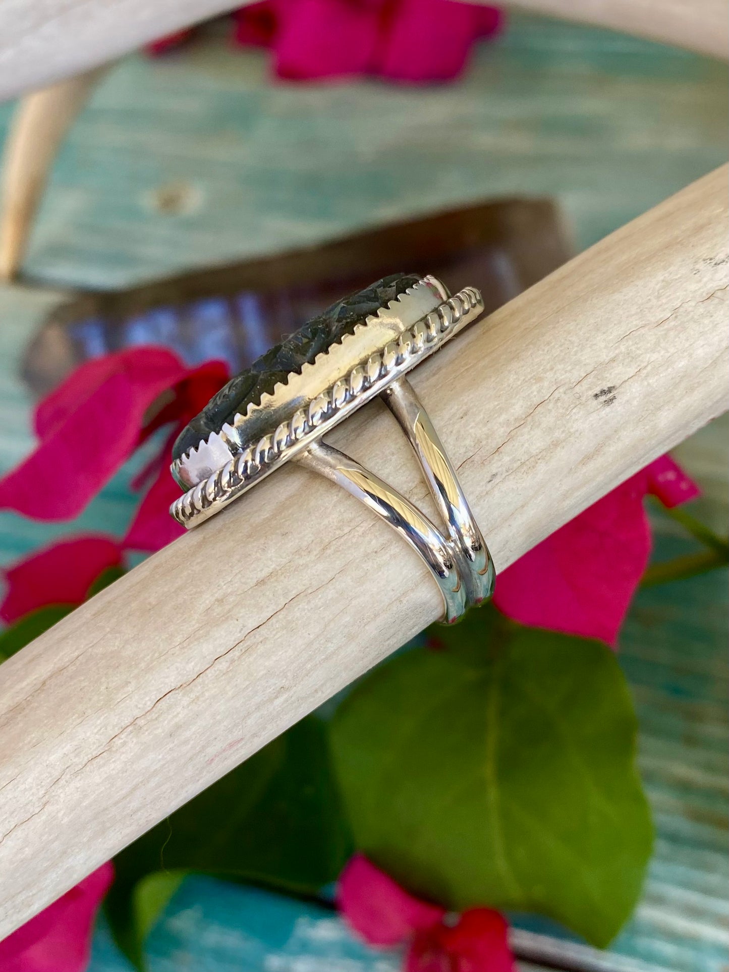 Carved Labradorite Ring