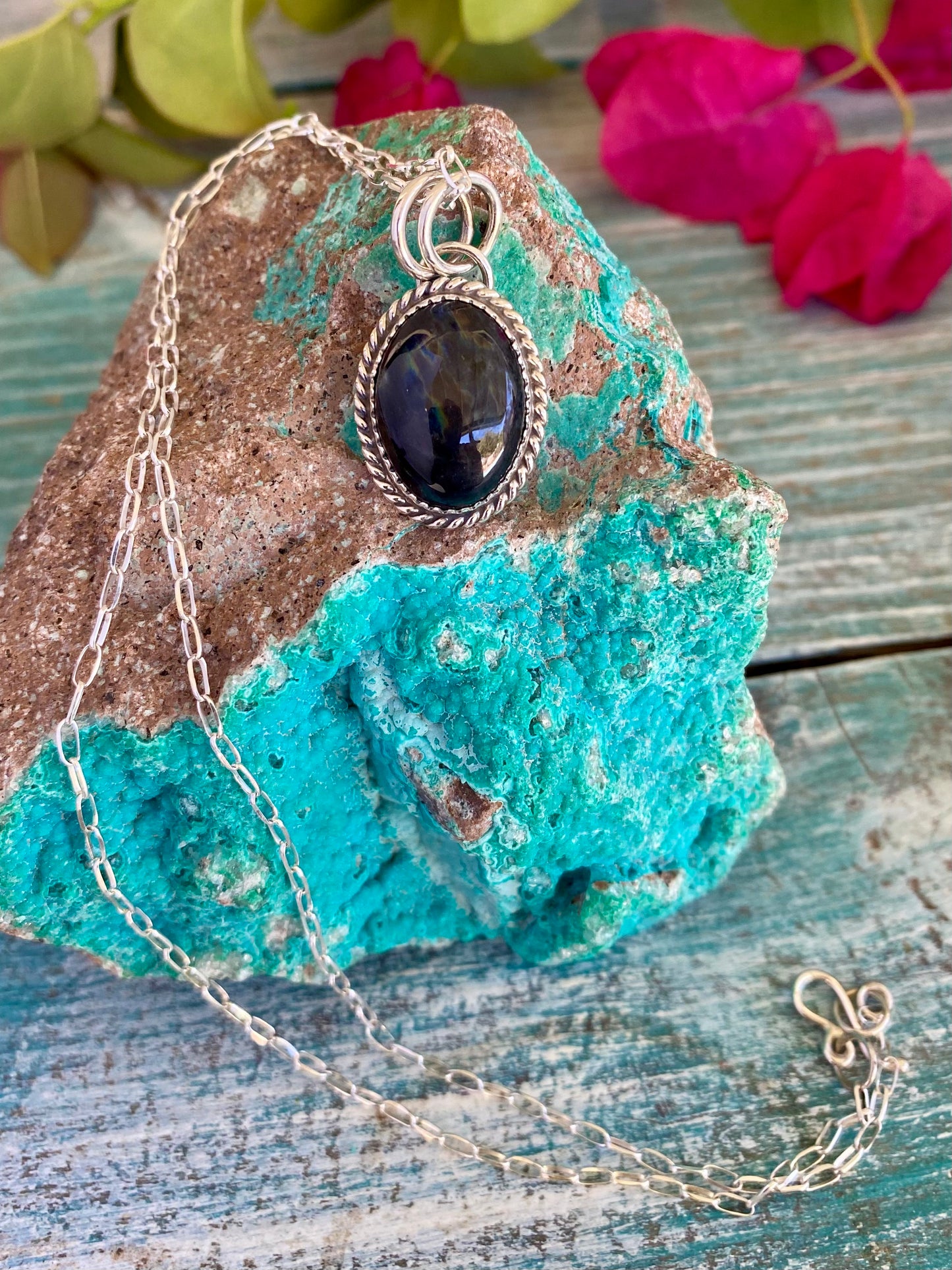 Rainbow Obsidian Necklace