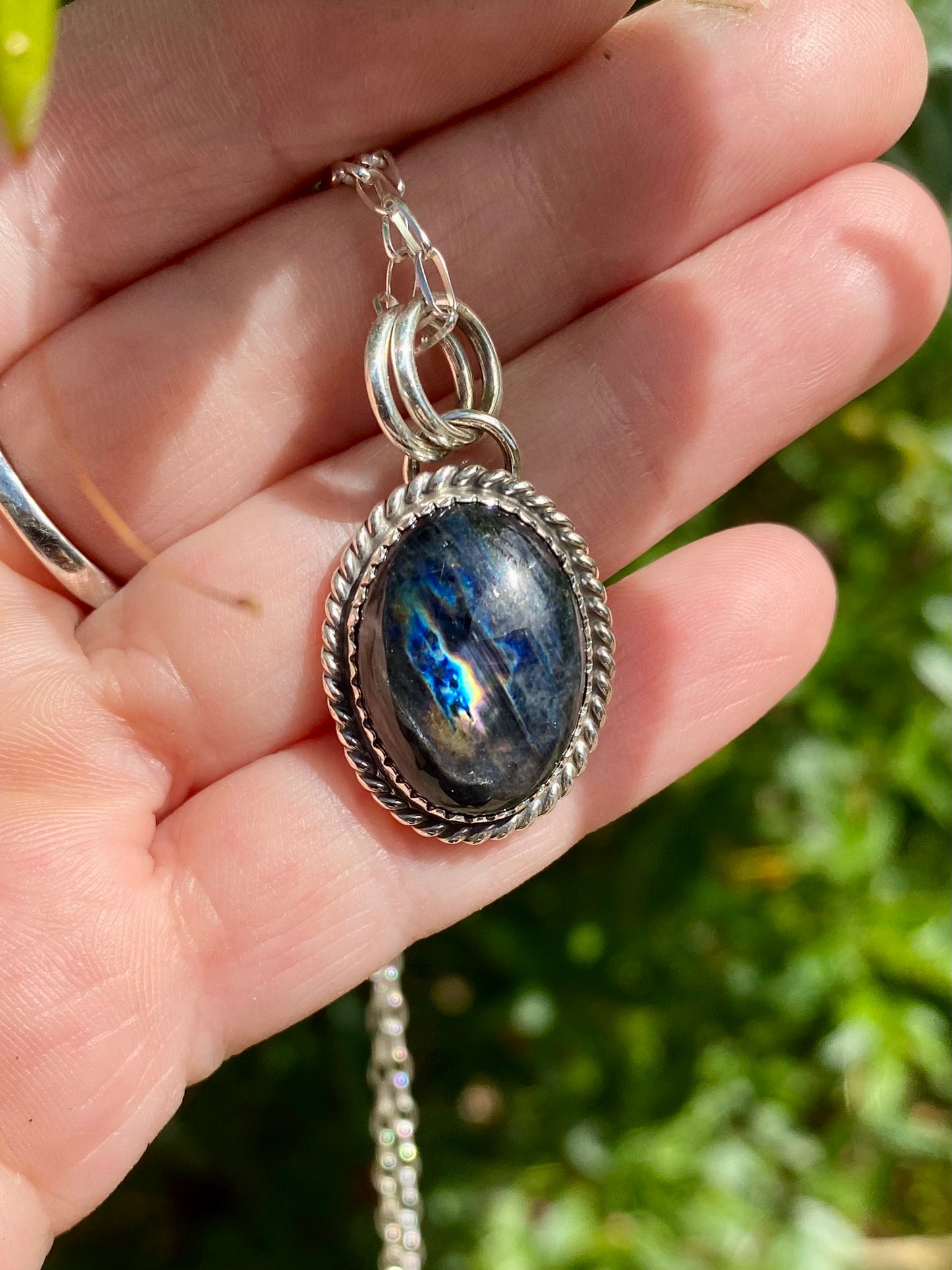 Rainbow Obsidian Necklace