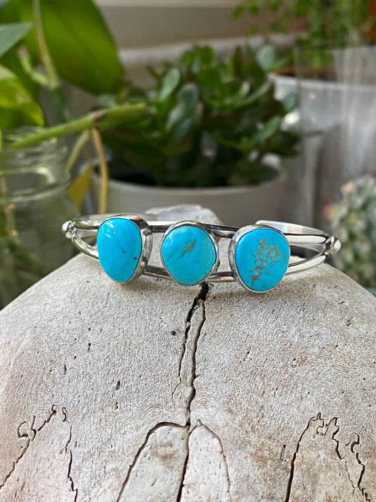 Triple Turquoise Cuff