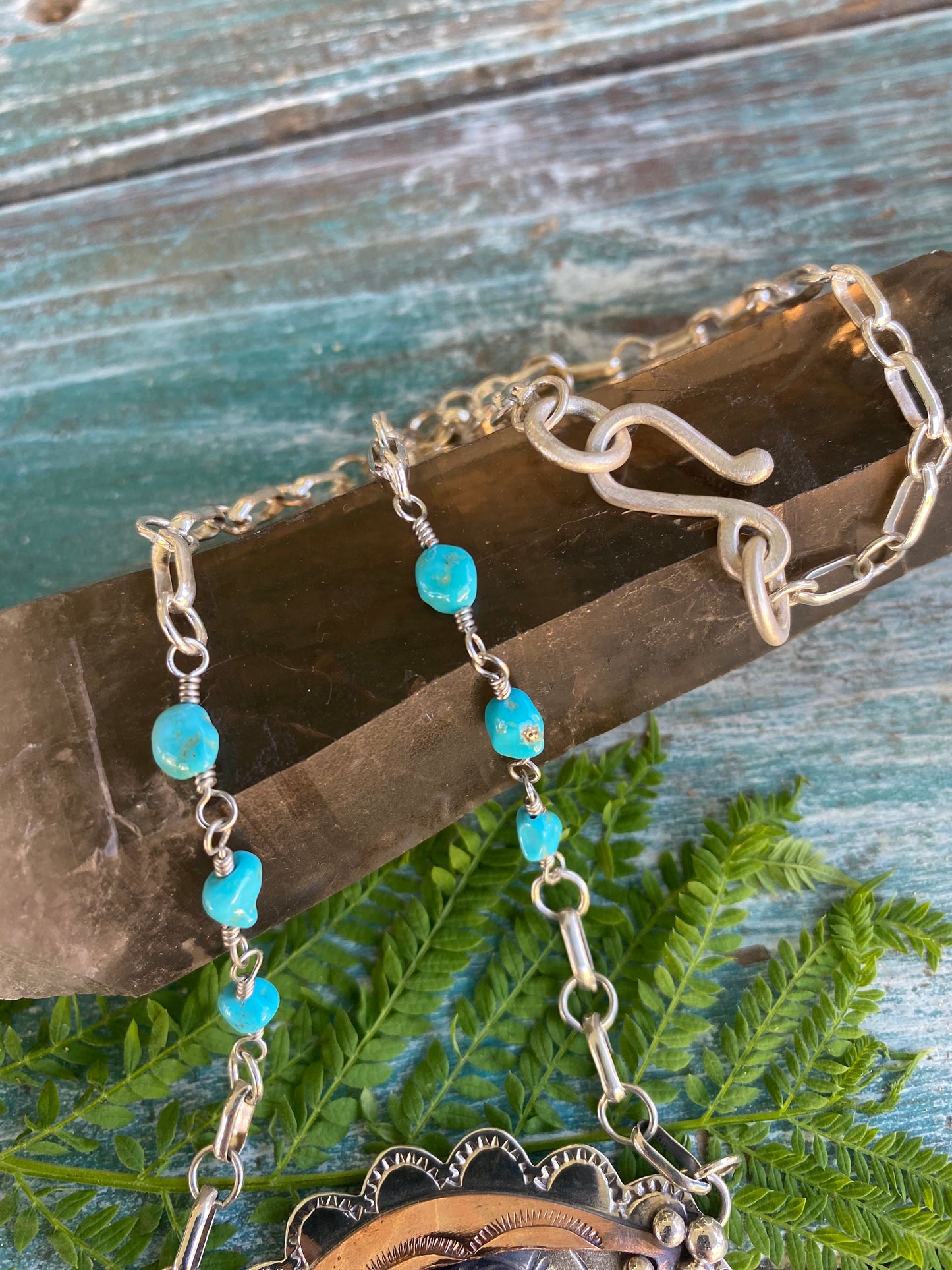 Quartz and Turquoise Necklace