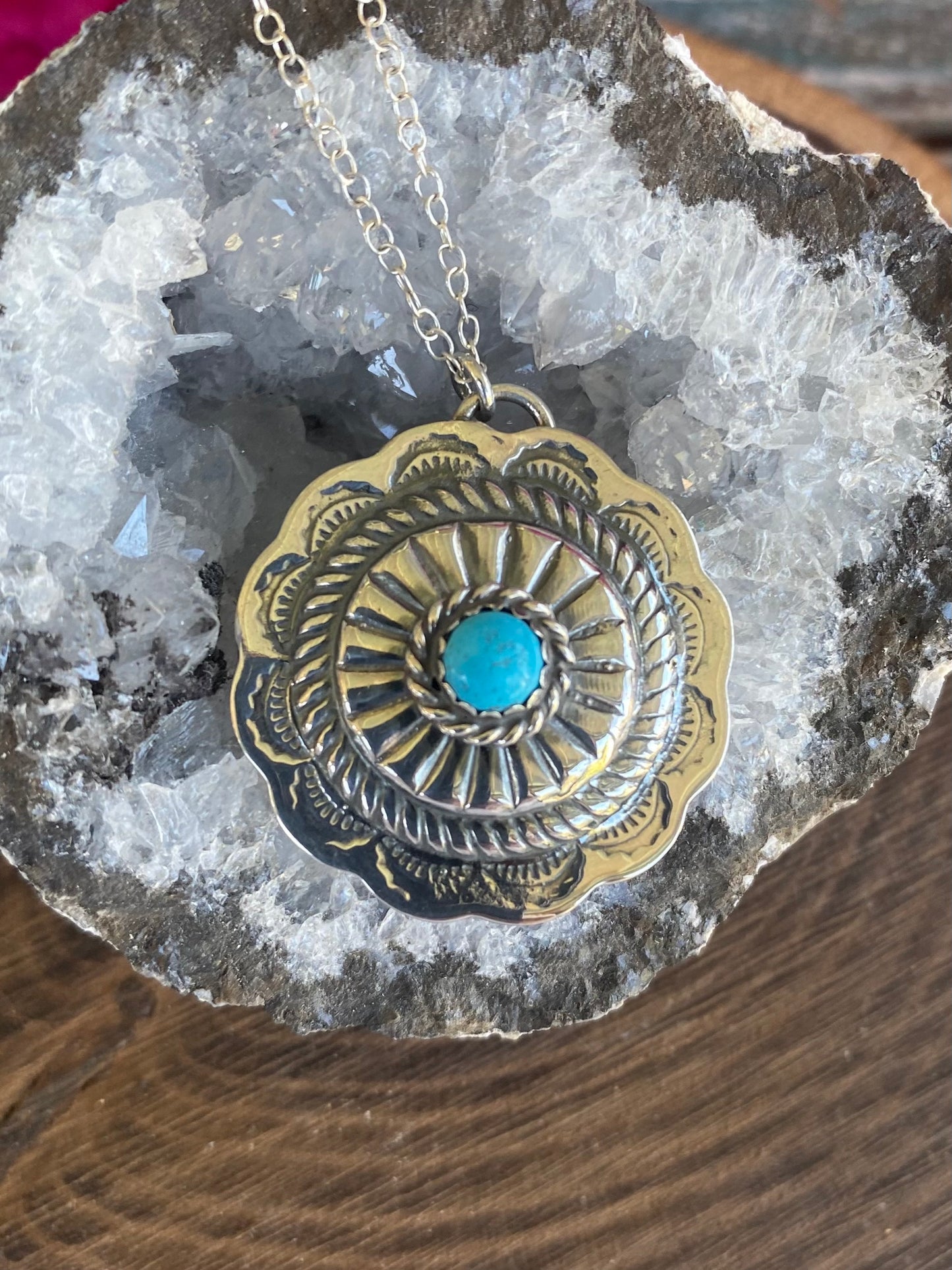 Southwest Patterned Turquoise Necklace