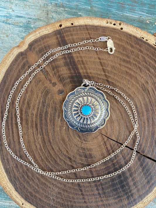 Southwest Patterned Turquoise Necklace