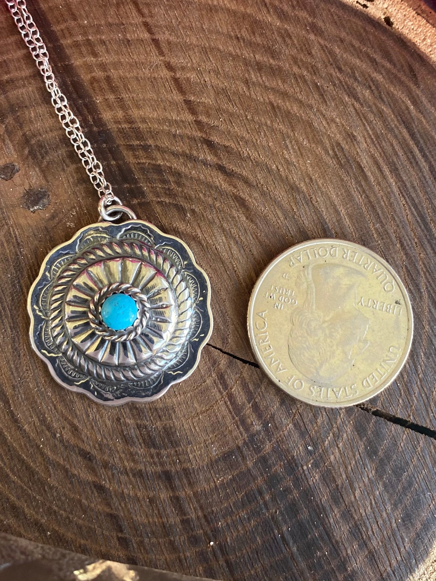 Southwest Patterned Turquoise Necklace