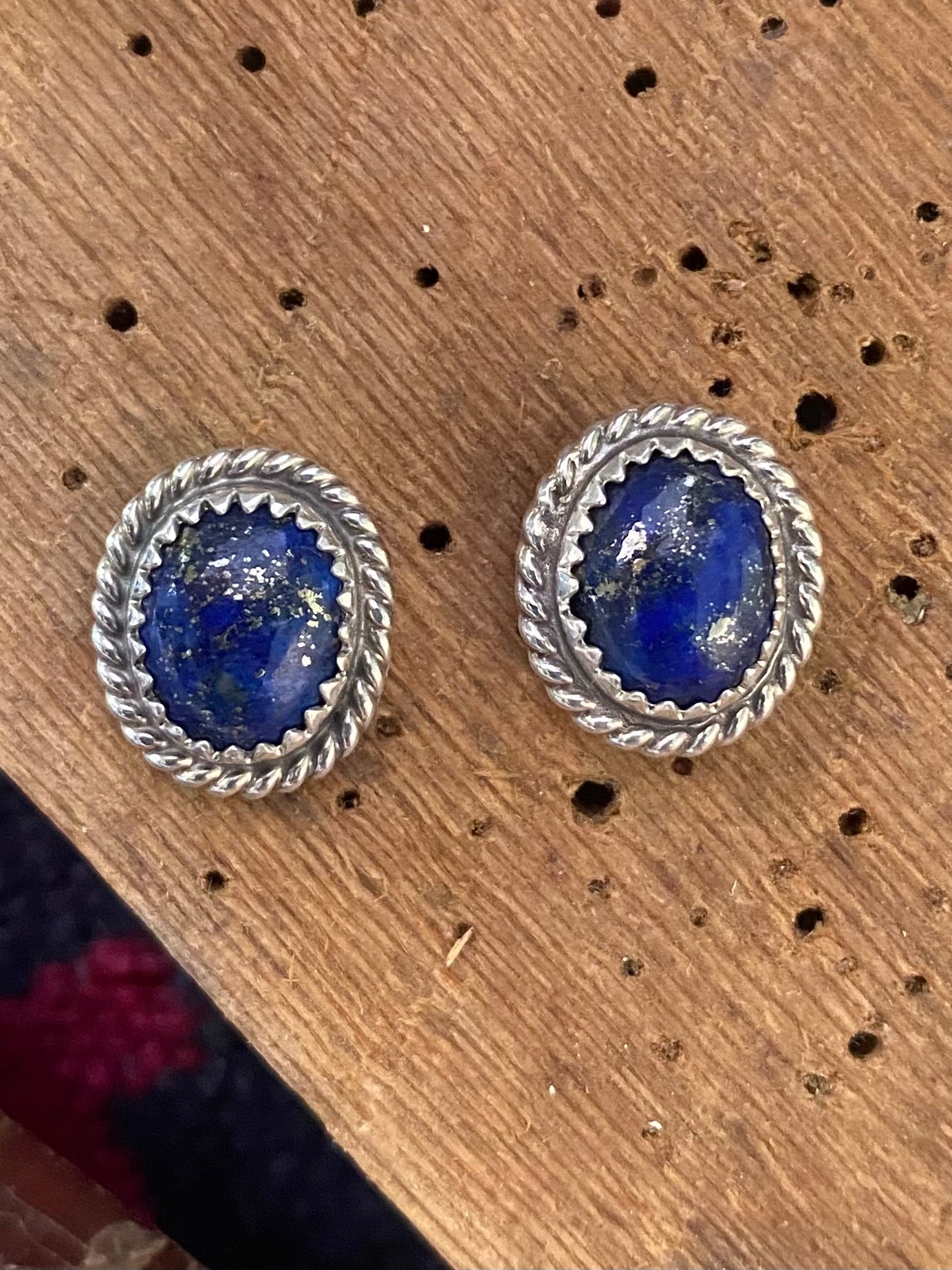 Lapis Stud Earrings