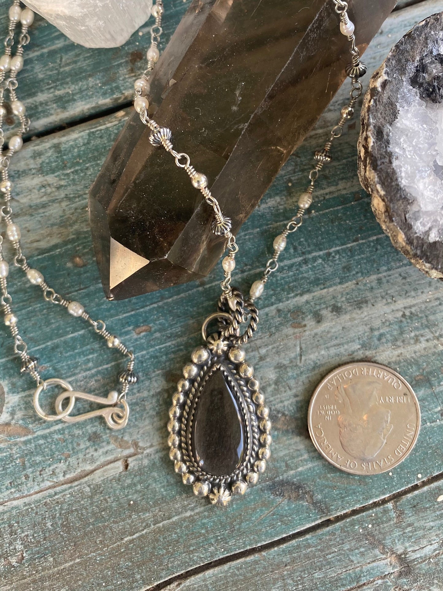 Velvet Obsidian Beaded Necklace